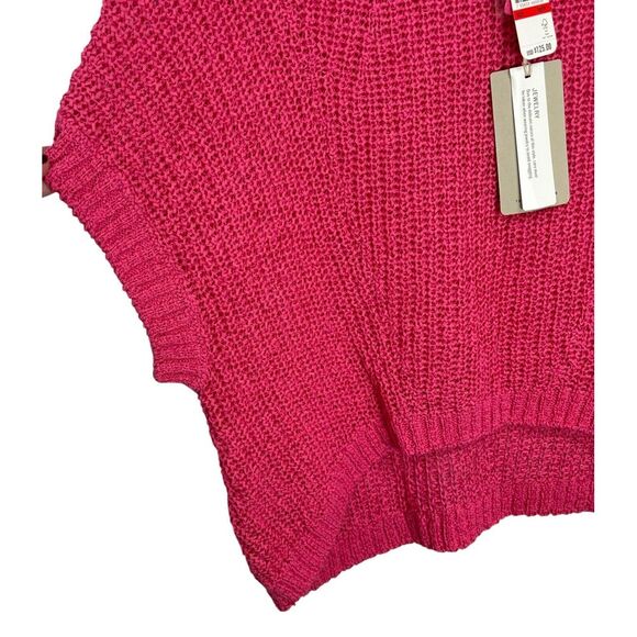 Tommy Bahama Womens Marlina Tape Yarn Oversized Top Pink Size XS $125 NEW - Picture 3 of 8